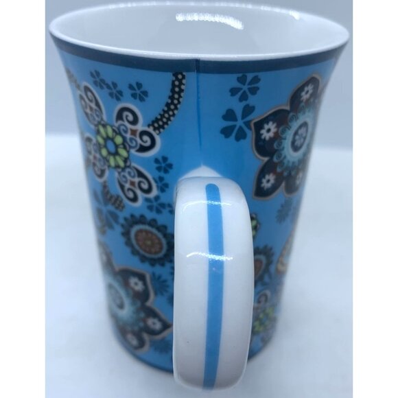 Vera Bradley Bali Blue Porcelain Coffee Cup Mug Retired Design - Picture 5 of 12